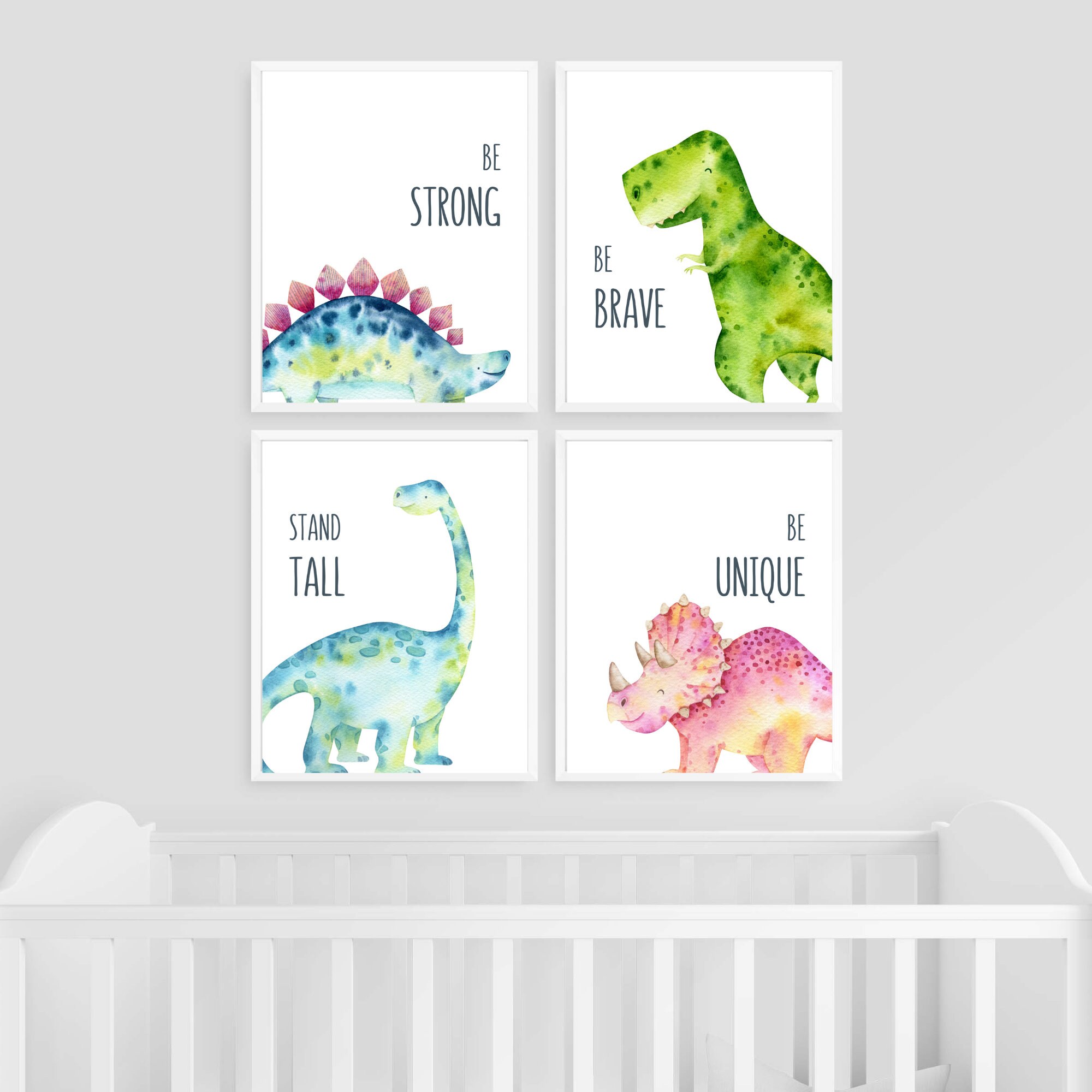 Dinosaur wall art Dinosaur decor Dinosaur prints Dinosaur Etsy