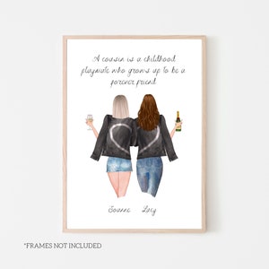 Cousin gift, Cousin print, gifts for cousins, friendship gift, gifts for her, Cousin birthday gift, printable, cousin quote best friend gift