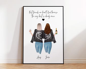 Personalized Friend Print, Custom Friendship Gift (UNFRAMED)