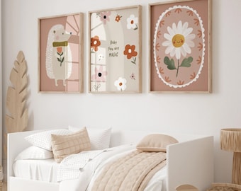 You Are Magic Nursery Wall Art Set, Kids Affirmation Prints UNFRAMED