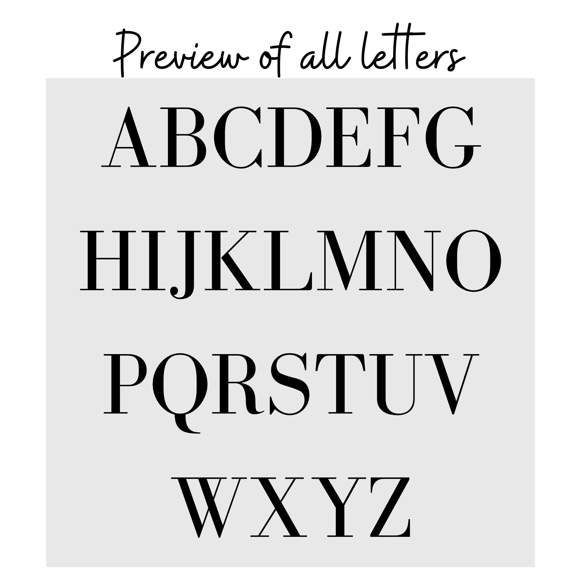 Bedroom Wall Décor Couple Initials in Grey Set of 3 Etsy