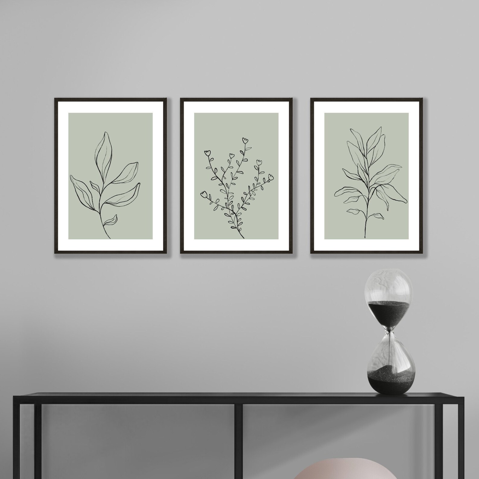 Sage Green Wall Prints Botanical Wall Prints Botanical Line Etsy UK