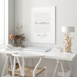 Custom Wedding Song Lyrics Print, First Dance Keepsake (can be framed A1-A5 Sizes Available) image 12