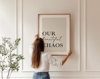 Beautiful Chaos Print, Stylish Hallway Wall Art (Unframed)