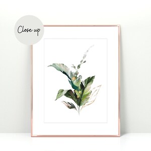 Botanische muurkunst set van 3 | Monsterabladafdrukken, tropisch galerijdecor (ingelijst) afbeelding 7