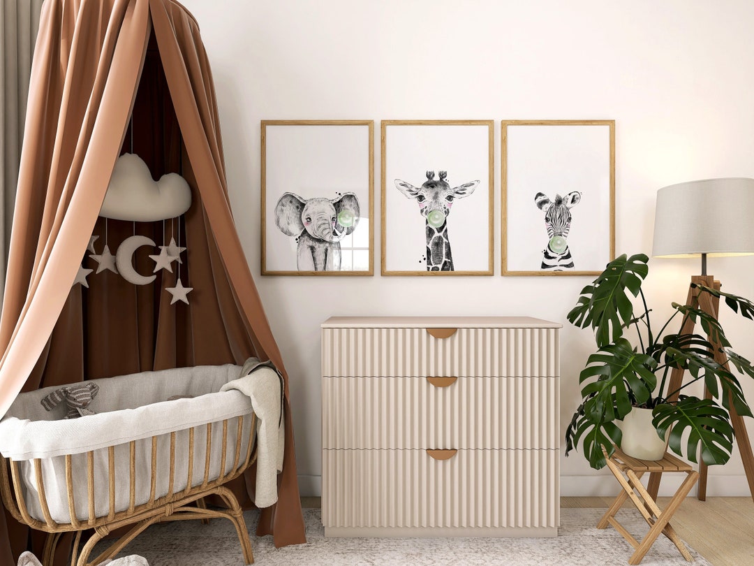 Baby Animal Prints, Safari Animals, Nursery Animal Print, Nursery Decor ...
