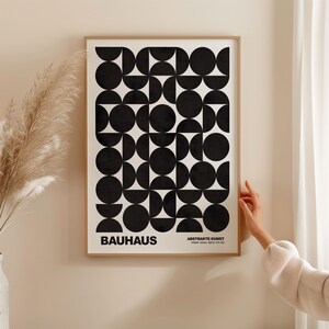 Bauhaus Poster Art Print Unframed Abstract Wall Art Mid Century Modern Geometric Decor Contemporary Minimalist Design