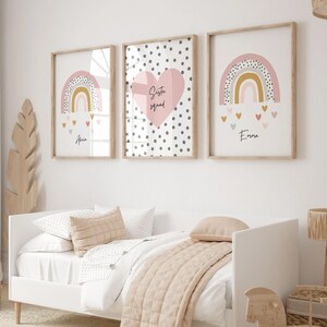 Sister Squad Prints: Boho Rainbow Nursery Decor (Set of 3)