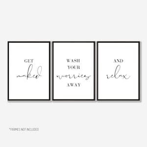 Bathroom Prints Set: Relaxing Wall Art (UNFRAMED)