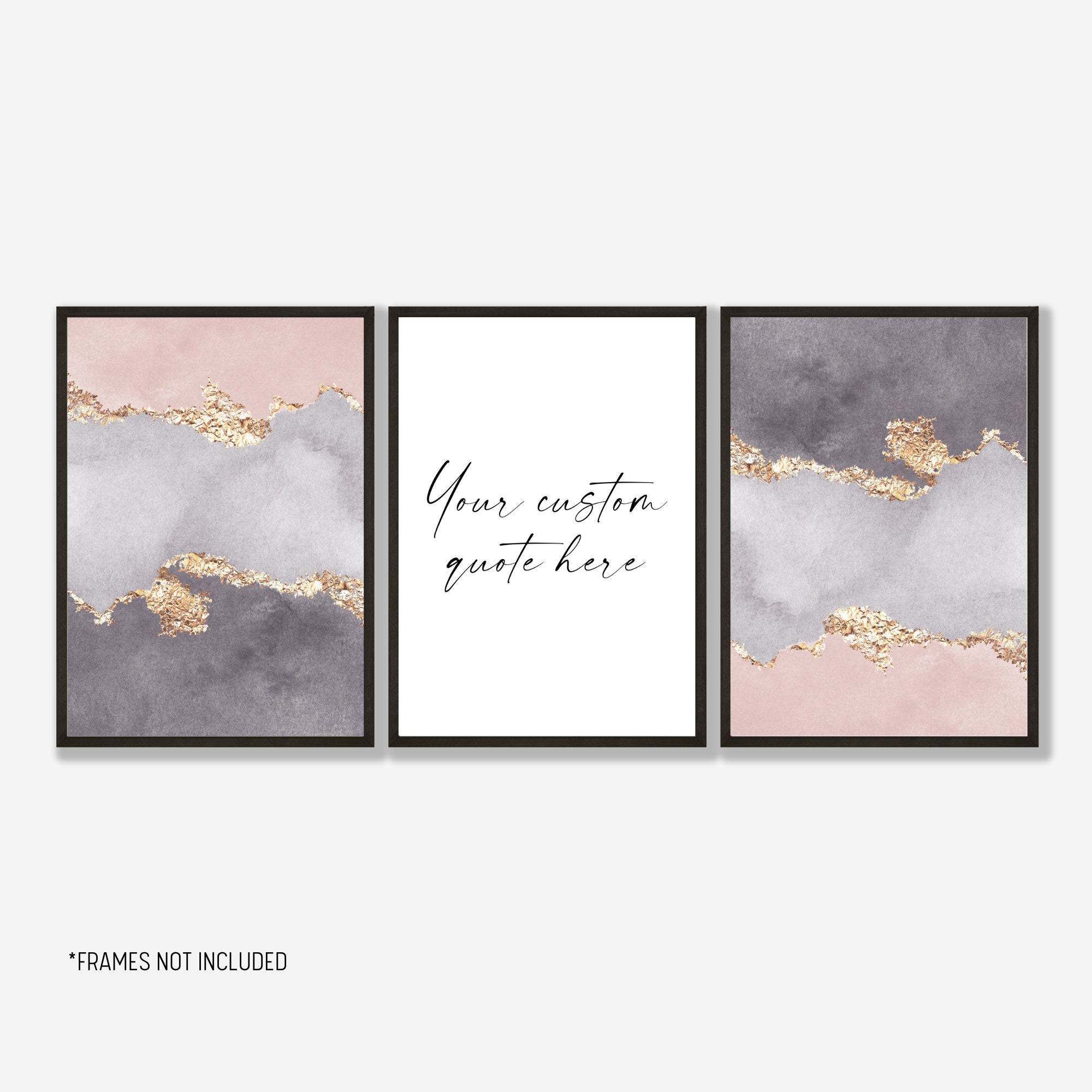 Abstract Wall Art Set of 3 Prints Modern Wall Art Abstract Etsy UK