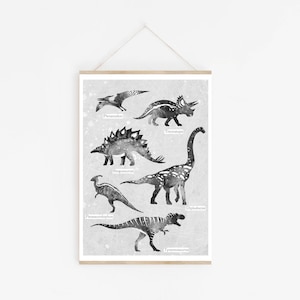 Impresión de dinosaurios para niños, decoración de dinosaurios, imágenes de dinosaurios, SIN MARCO