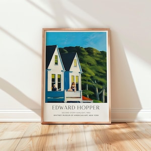 Lámina artística vintage de Edward Hopper: Luz del sol en el segundo piso (sin marco)