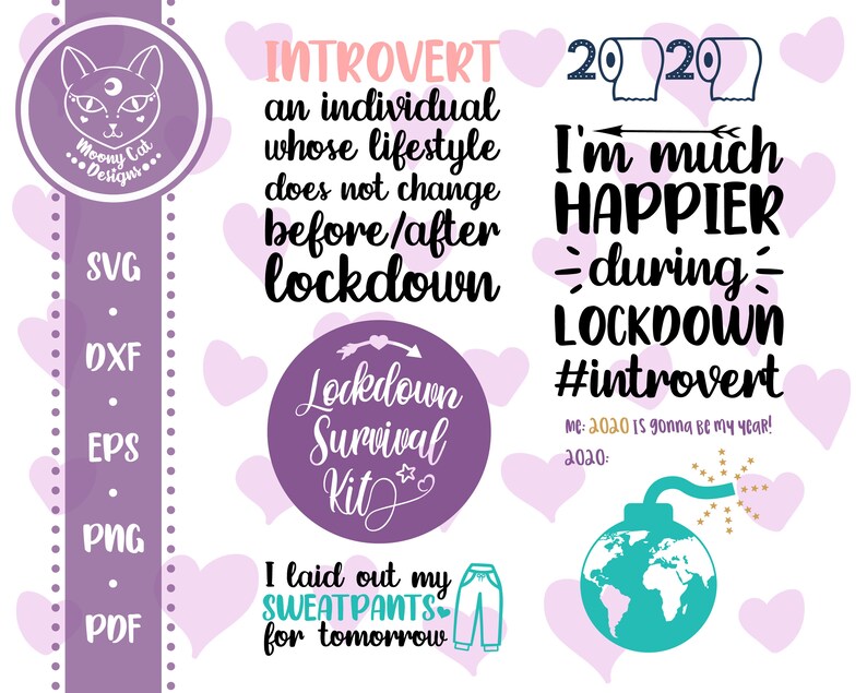 Download Quarantine Bundle 46 SVG Cut Files Social Distance Svg | Etsy