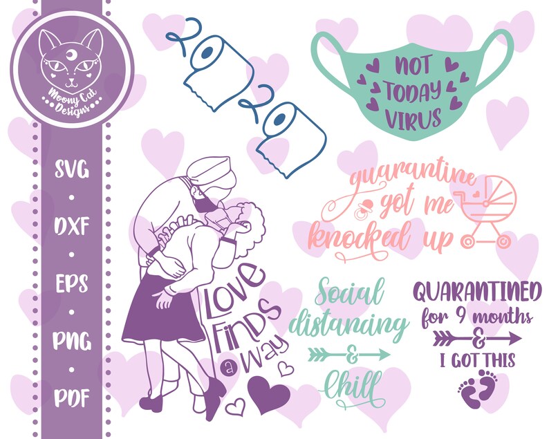 Download Quarantine Bundle 46 SVG Cut Files Social Distance Svg | Etsy