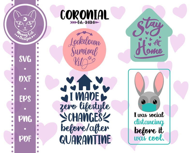 Download Quarantine Bundle 46 SVG Cut Files Social Distance Svg | Etsy