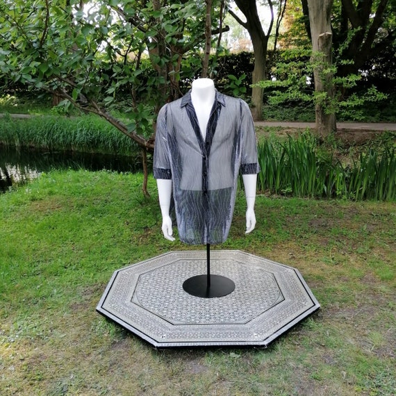 Mesh Silver and Black Shirt