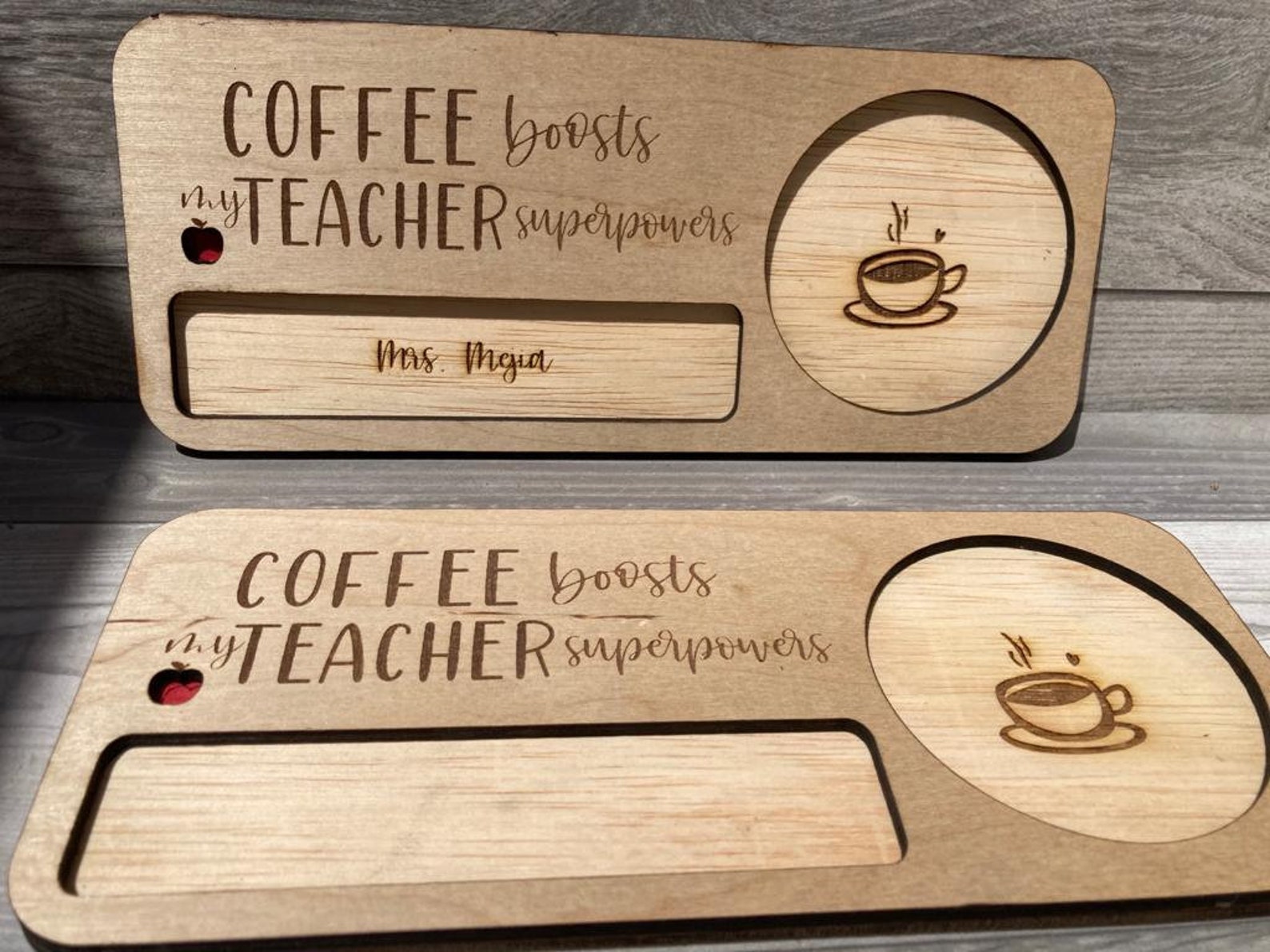 DIGITAL FILE TEACHER Coffee or Tea Tray Laser Cut and Angrave Etsy UK