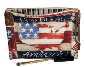 FLAT ZIPPER POUCH ~ Americana