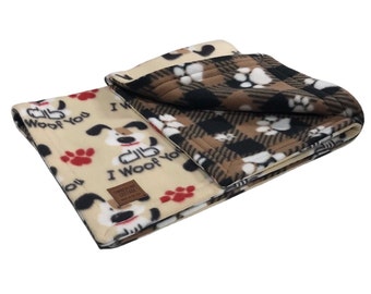 DOG FLEECE BLANKET ~ Love