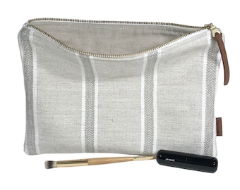 FLAT ZIPPER POUCH ~ Jute