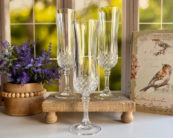 CRISTAL D ARQUES LONGCHAMP Champagne Flute Glass