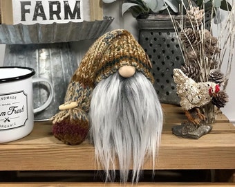 FARMHOUSE BROWN GNOME ~ Barley