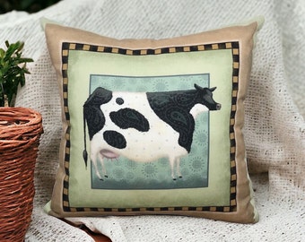 SMALL ACCENT PILLOWS ~ Cow