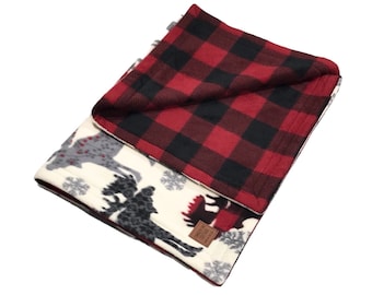 DOG FLEECE BLANKET ~ Moose