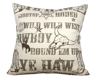 DESIGNER PILLOW COVERS ~ Cowboy