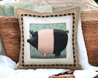 SMALL ACCENT PILLOWS ~ Pig