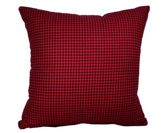 SMALL ACCENT PILLOWS ~ Decorative Pillow ~ Decor ~ Christmas Pillow ~ Pillows ~ Holiday Pillow ~ Throw Pillow ~ Black and Red Pillow| Hearth