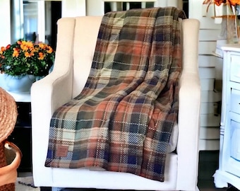 THROWS/LAP BLANKETS ~ Reversible Luxury Fleece Throws ~ Fall Fleece Throws ~ Farmhouse Throws ~ Plush Lap Fleece Blankets ~ Throws/Buckhorn