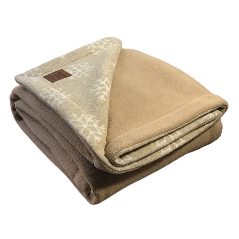 THROWS/LAP BLANKETS Reversible Luxury Fleece Throws Tan Fleece Throws Farmhouse Throws Cabin Fleece Throws Cottage Throws /Aspen image 6