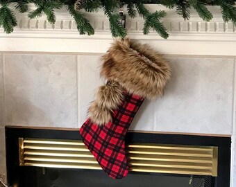 FARMHOUSE CHRISTMAS STOCKINGS ~ Reindeer