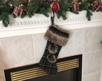 FARMHOUSE CHRISTMAS STOCKINGS ~ Evergreen