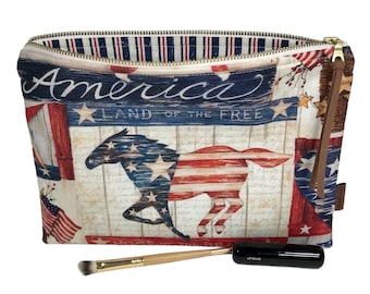 FLAT ZIPPER POUCH ~ Horse