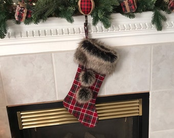FARMHOUSE CHRISTMAS STOCKINGS ~ Holly