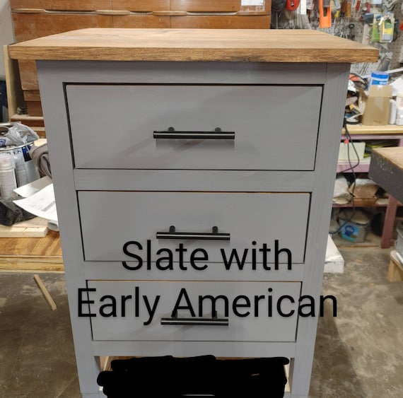 Farmhouse 3 cheap drawer nightstand
