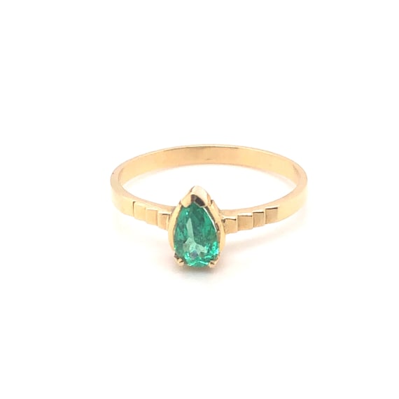 18kt Columbian Emerald Ring