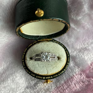 Vintage 1950s Platinum and Diamond Engagement Ring