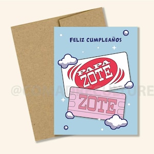 Feliz Cumpleaños PAPAZOTE, tarjeta, birthday card, husband, esposo, novio, boyfriend card, zote, cumple, bday, para el,