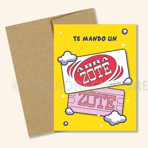 Te Mando un AbraZOTE, cartão só porque, cartão extraño, cartão com saudades, amiguis, mandando abraços