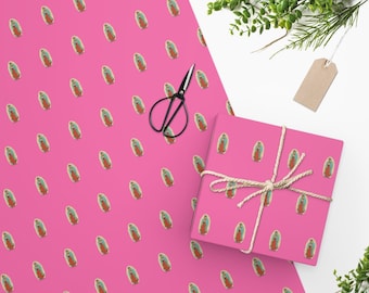 Papier cadeau Vierge de Guadalupe, emballage cadeau religieux