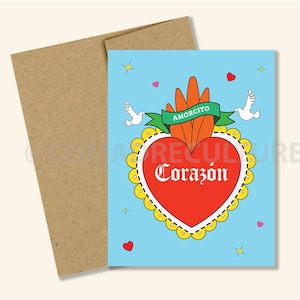 Amorcito Corazon, feliz cumpleaños, latino birthday card, sapo verde, happy birthday, cumple, aniversario, father's day, mother's day