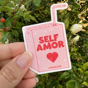 Self Amor-sapsticker, calcomania, halografisch, gelamineerd, amor propio, eigenliefde