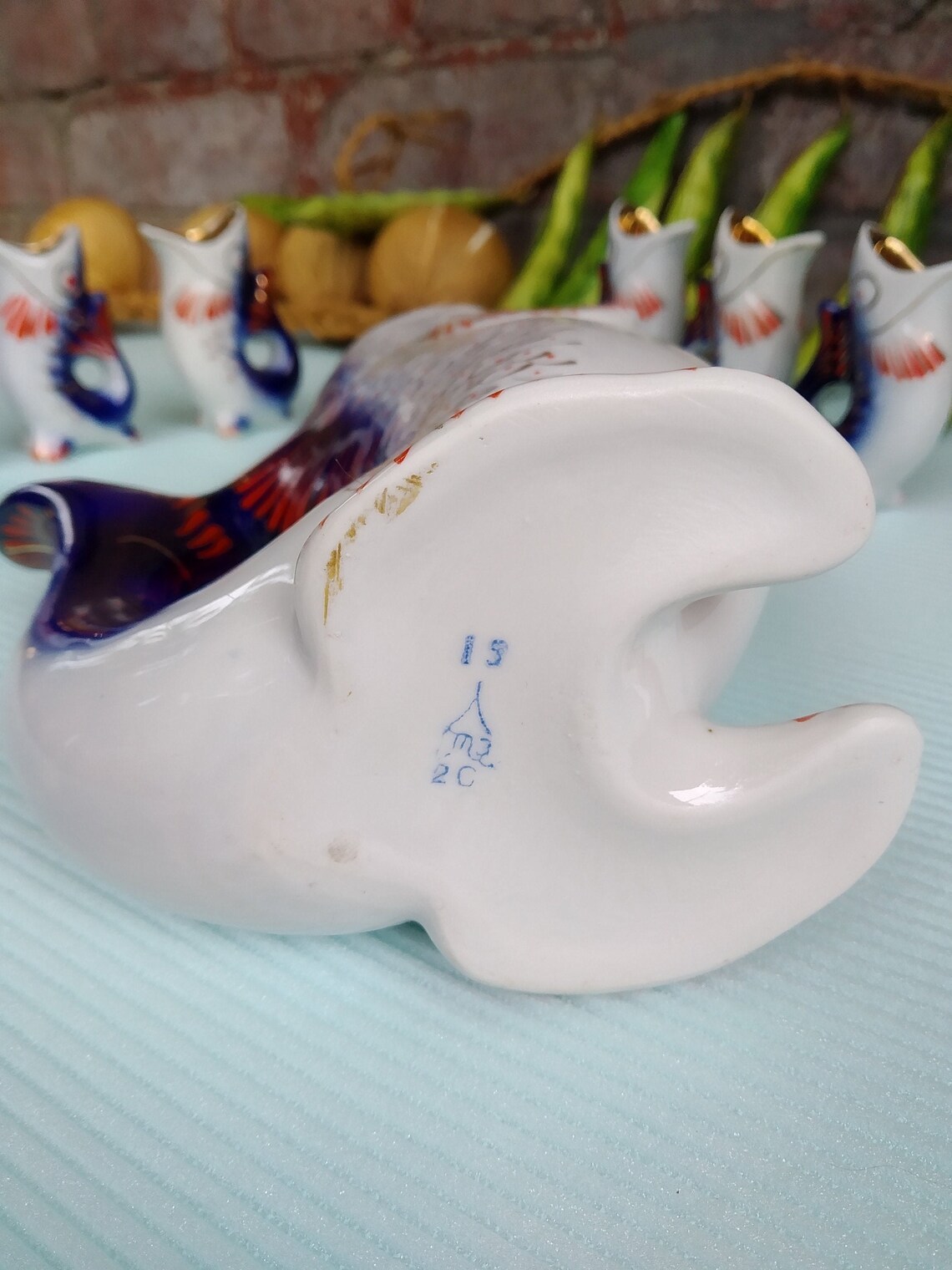 Soviet Porcelain Carafe fish. Carafe and 6 Glasses Etsy UK