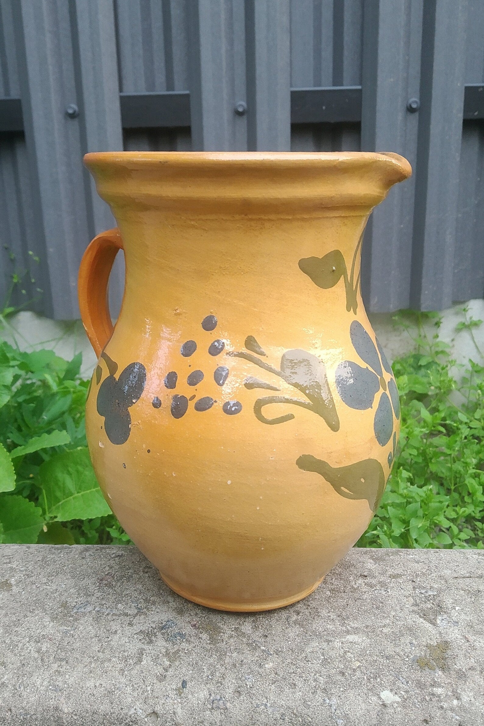 Antique Clay Jug Ukrainian Jug Beautiful Ornament Vintage Etsy