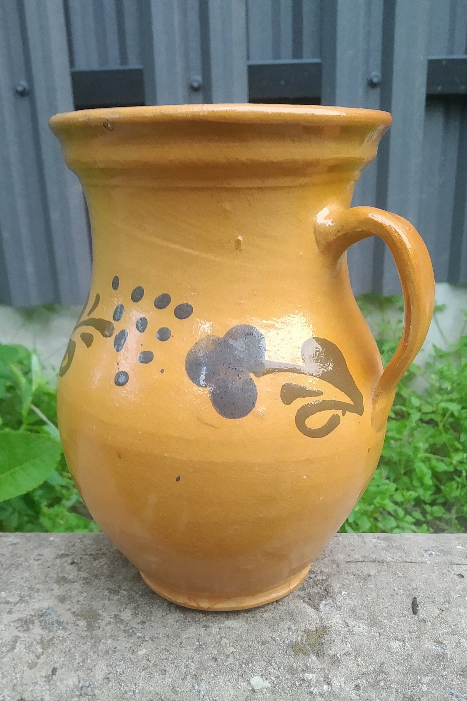 Antique Clay Jug Ukrainian Jug Beautiful Ornament Vintage Etsy