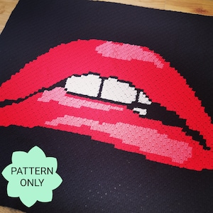 Rocky Horror Picture Show Blanket Throw C2C Crochet PATTERN Graphgan