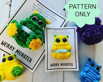 Pocket Worry Monster Crochet Pattern PDF